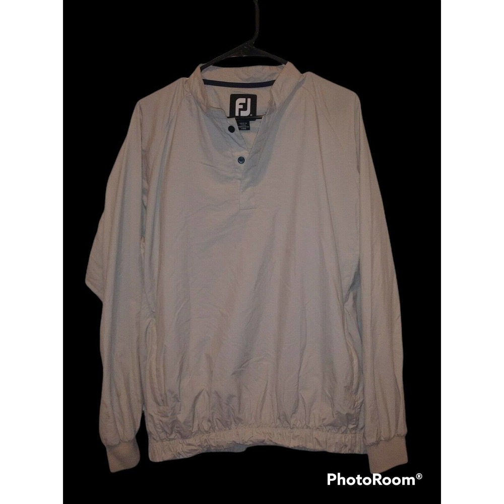Footjoy Long Sleeve Pullover Windshirt Jacket Cream Size Medium